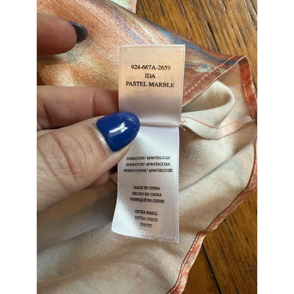 Rails Top Shorts Set Womens Small Extra Small Pastel Marble Ida Leighton Lounge - Picture 9 of 10